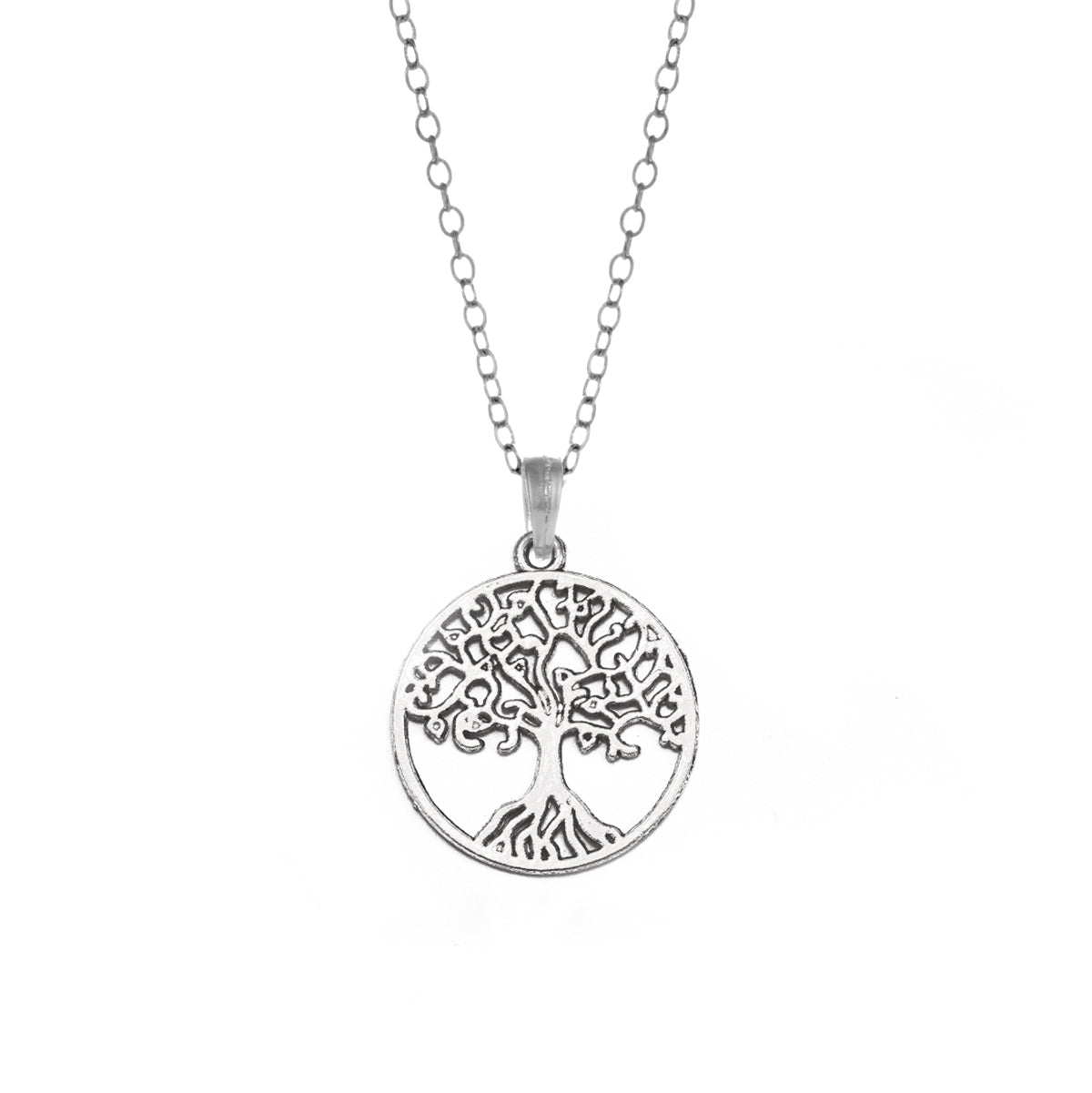 Silver Tree Of Life Charm Classic Necklace