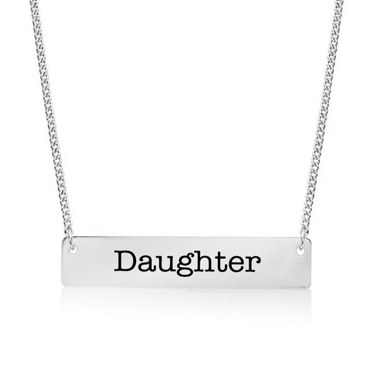 Silver Daughter Bar Necklace