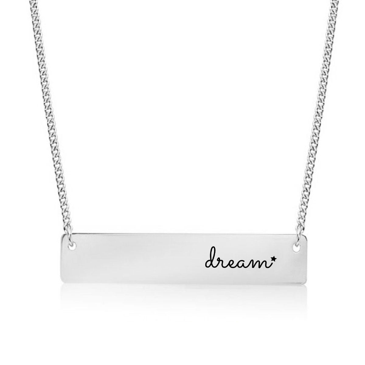 Silver DREAM Bar Necklace