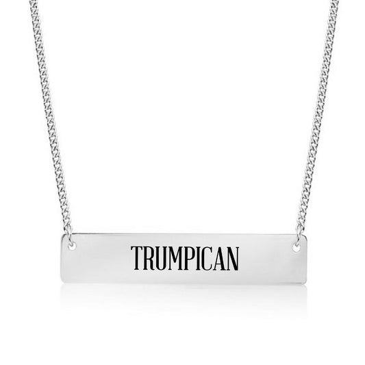 Silver Trumpican Bar Necklace