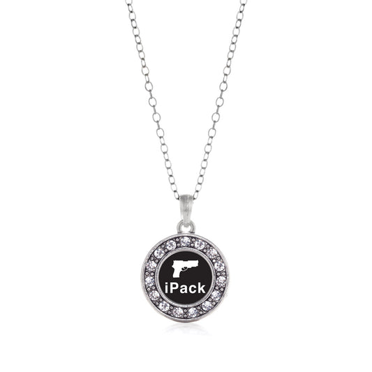 Silver iPack Circle Charm Classic Necklace