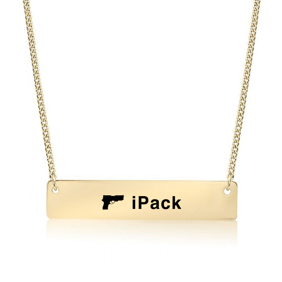 Gold iPack Bar Necklace