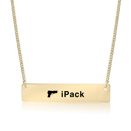Gold iPack Bar Necklace