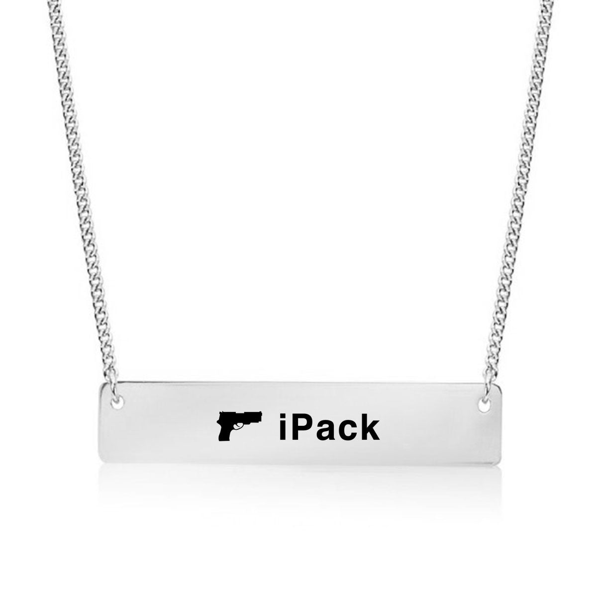 Silver iPack Bar Necklace