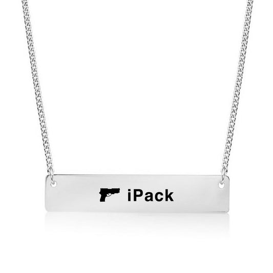 Silver iPack Bar Necklace