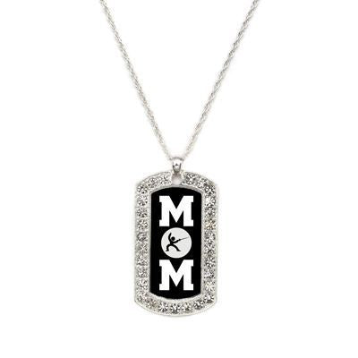 Silver Fencing Mom Dog Tag Charm Classic Necklace