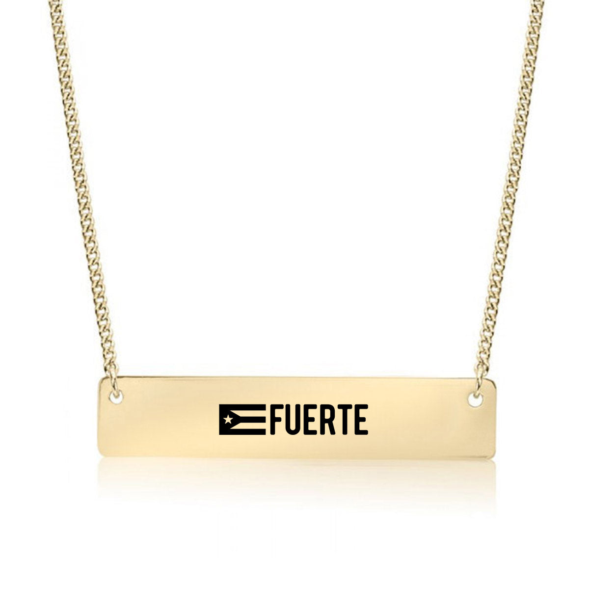 Gold Puerto Rico - Fuerte Bar Necklace