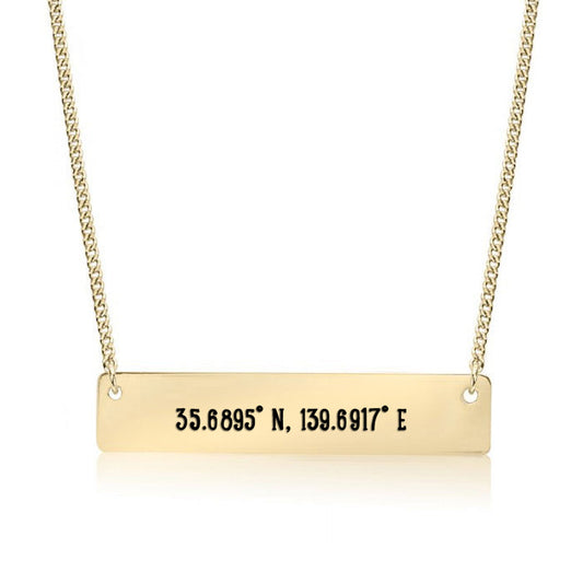 Gold Tokyo, JP - Coordinates Bar Necklace