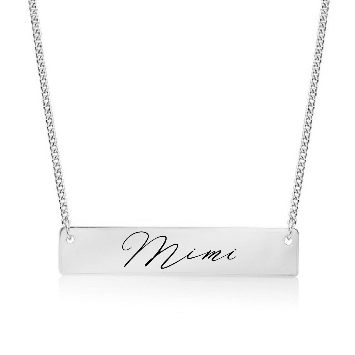 Silver Mimi Bar Necklace