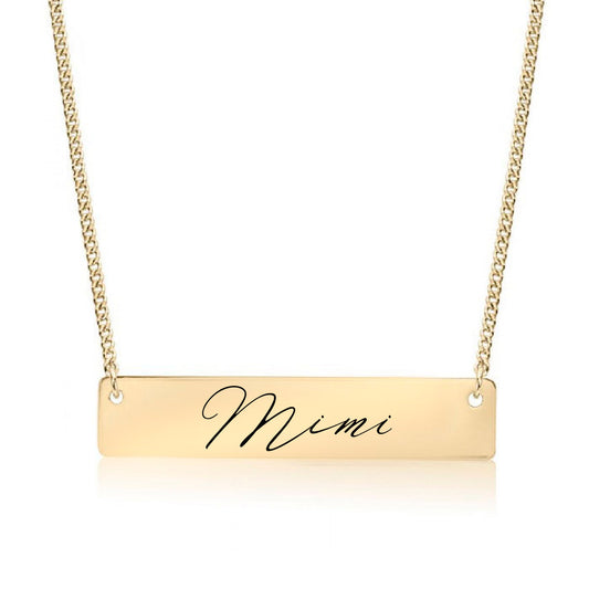 Gold Mimi Bar Necklace