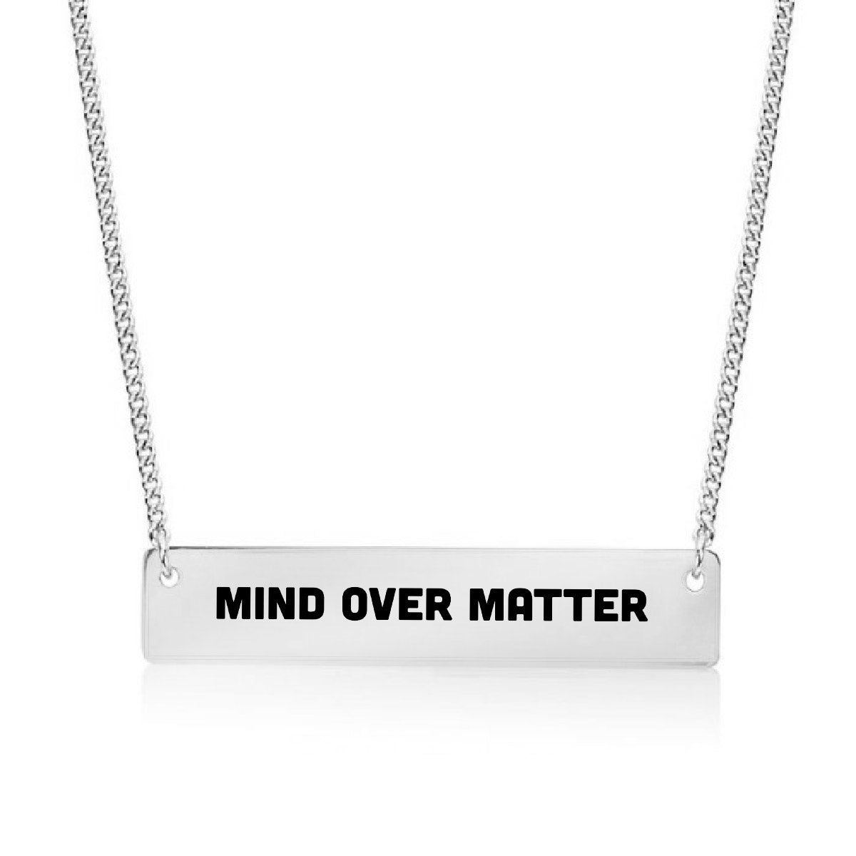 Silver Mind Over Matter Bar Necklace