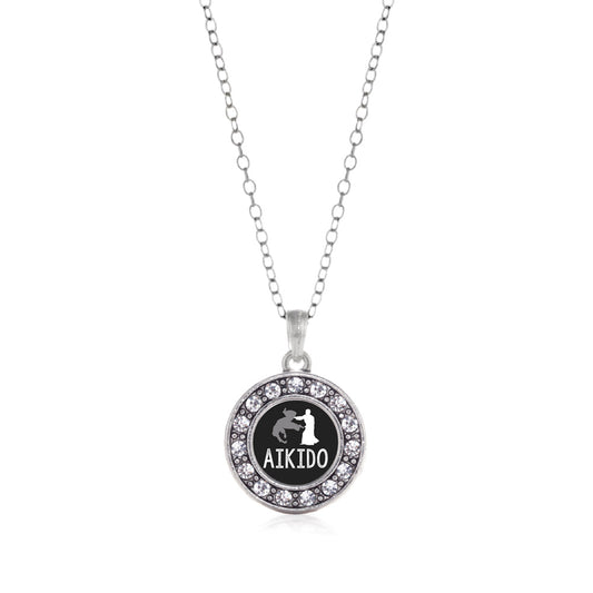 Silver Aikido Circle Charm Classic Necklace