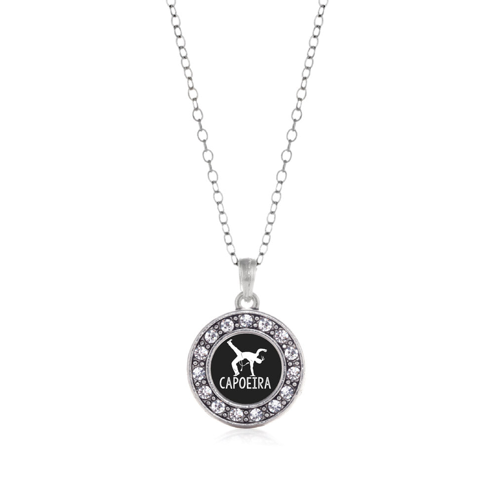 Silver Capoeira Circle Charm Classic Necklace