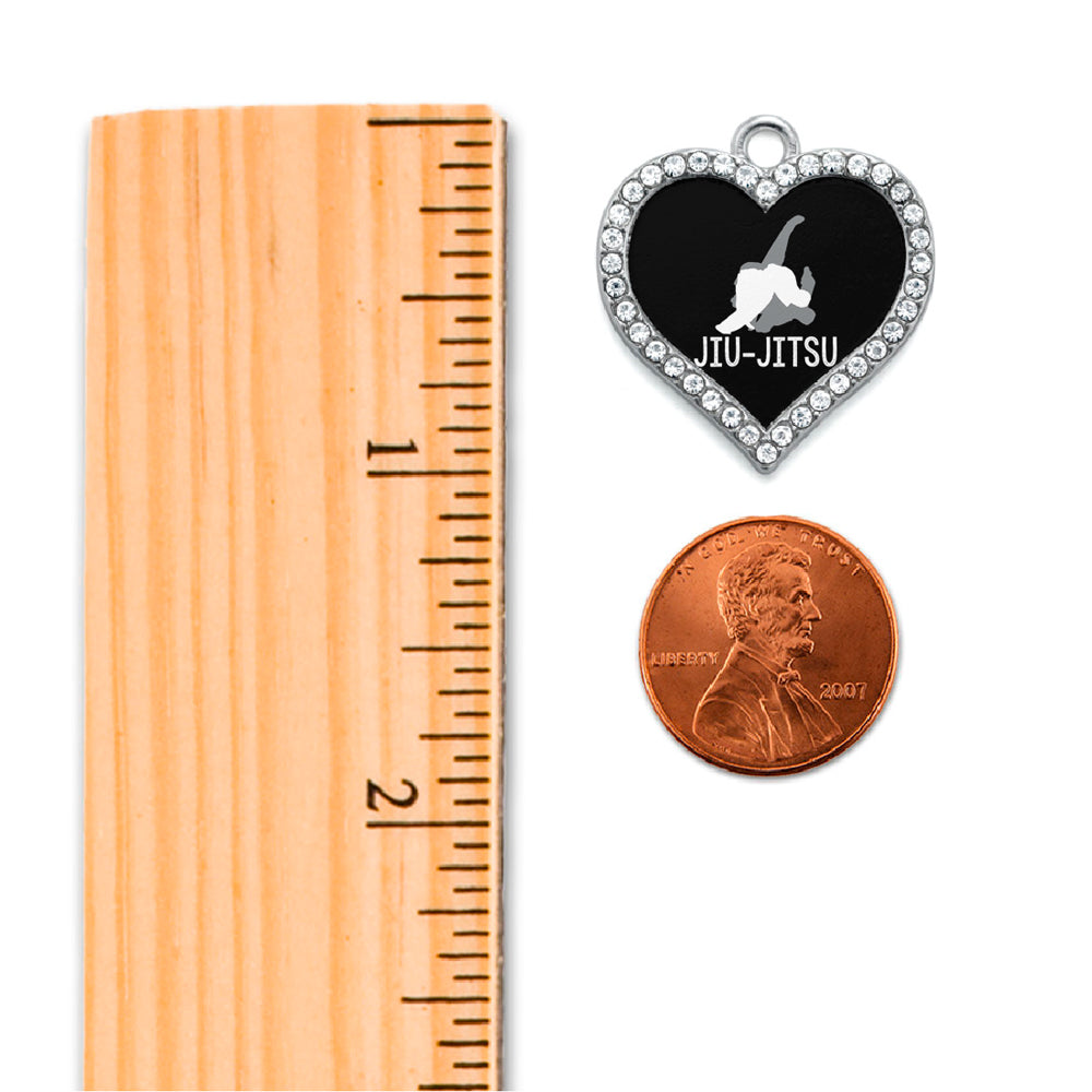 Silver Aikido Open Heart Charm Classic Necklace