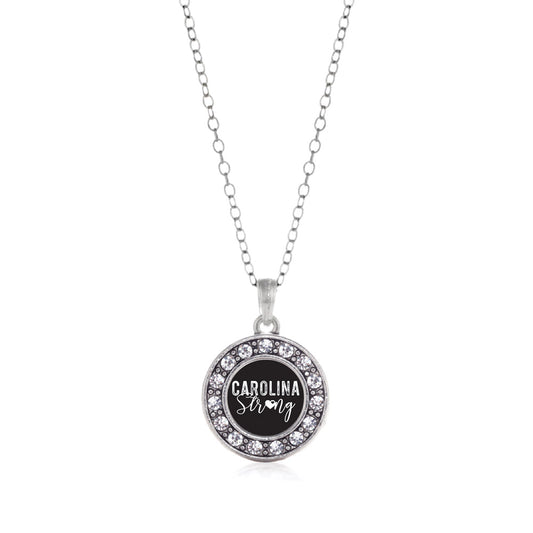 Silver Carolina Strong Circle Charm Classic Necklace