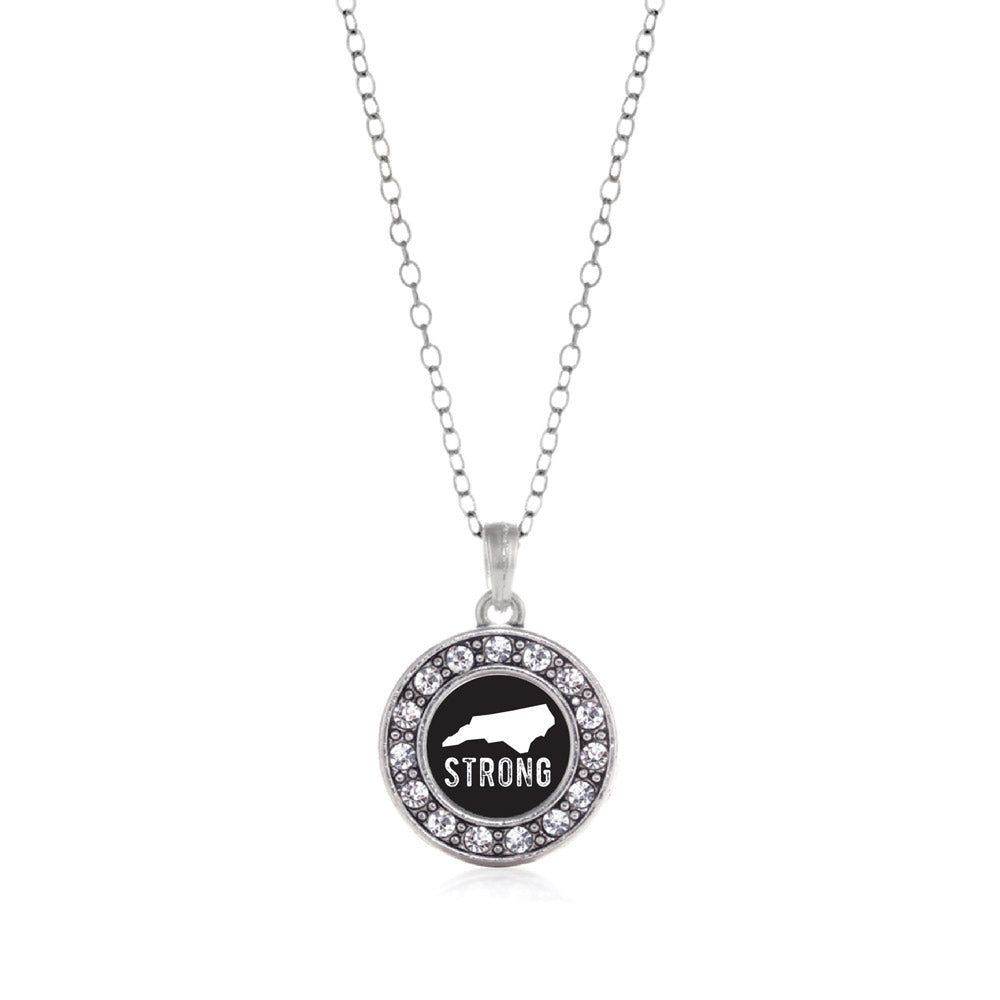 Silver North Carolina Strong Circle Charm Classic Necklace