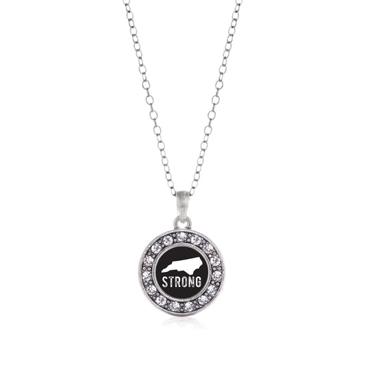 Silver North Carolina Strong Circle Charm Classic Necklace