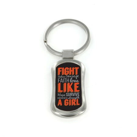 Steel Fight MS Like A Girl Dog Tag Keychain