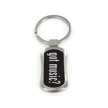 Steel Got Music Dog Tag Keychain