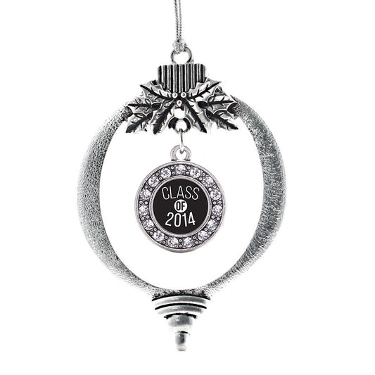 Silver Class Of 2014 Circle Charm Holiday Ornament