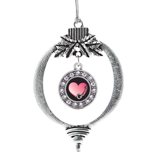 Silver Grammie Circle Charm Holiday Ornament