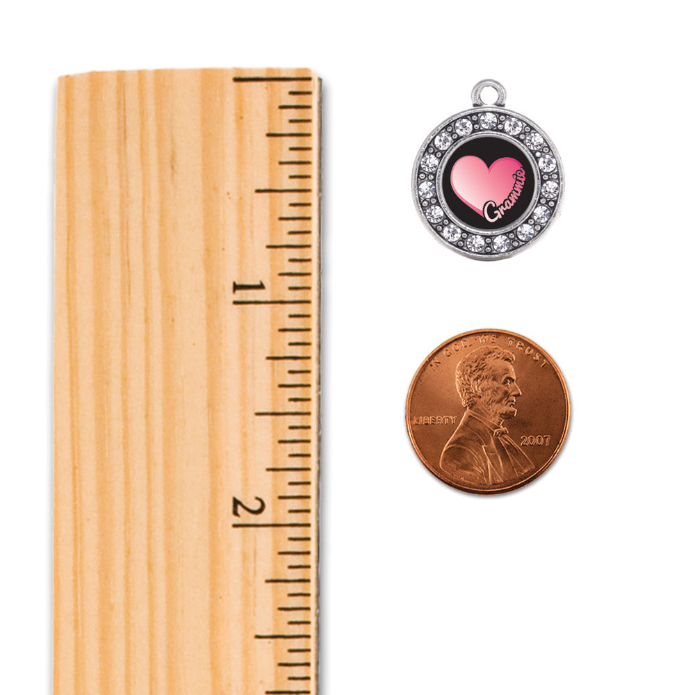 Silver Grammie Circle Charm Holiday Ornament