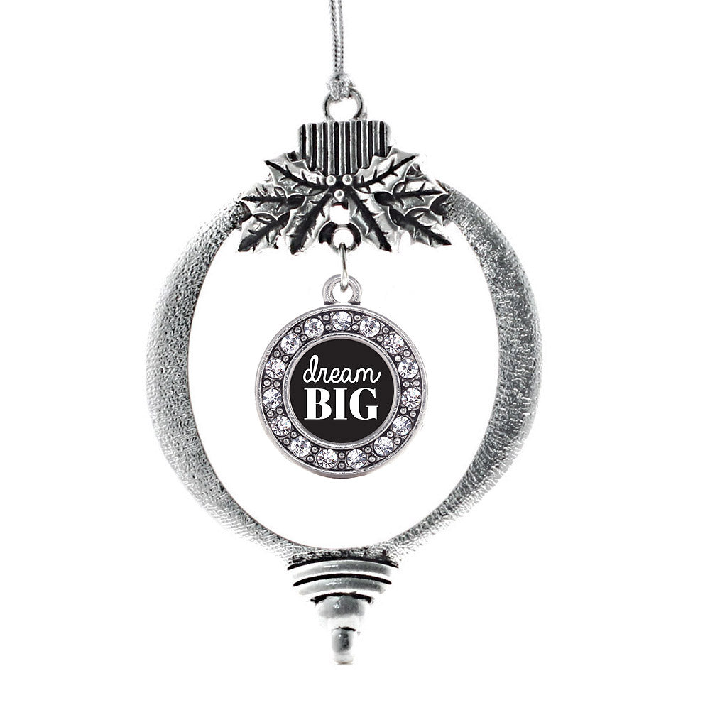 Silver Dream Big Circle Charm Holiday Ornament