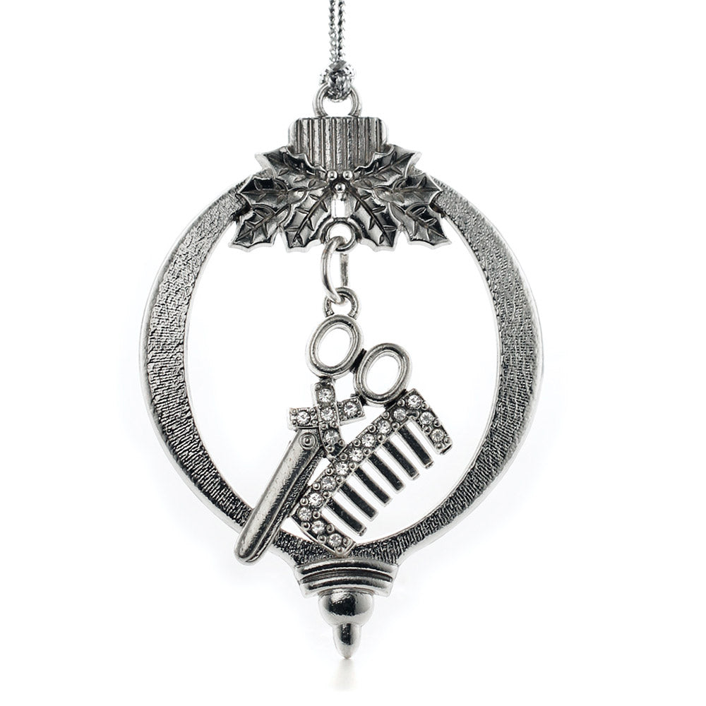 Silver Stylist Charm Holiday Ornament