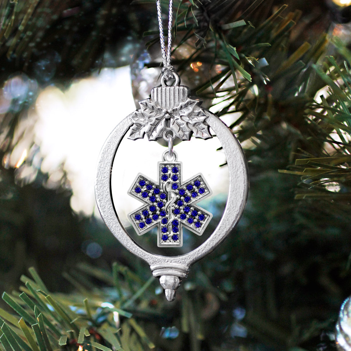 Silver EMT Charm Holiday Ornament