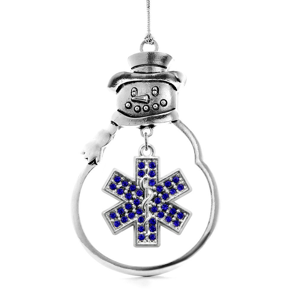 Silver EMT Charm Snowman Ornament