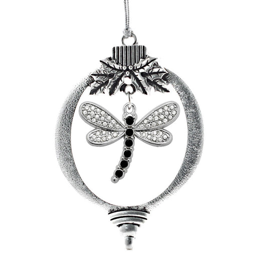 Silver Dragonfly Charm Holiday Ornament