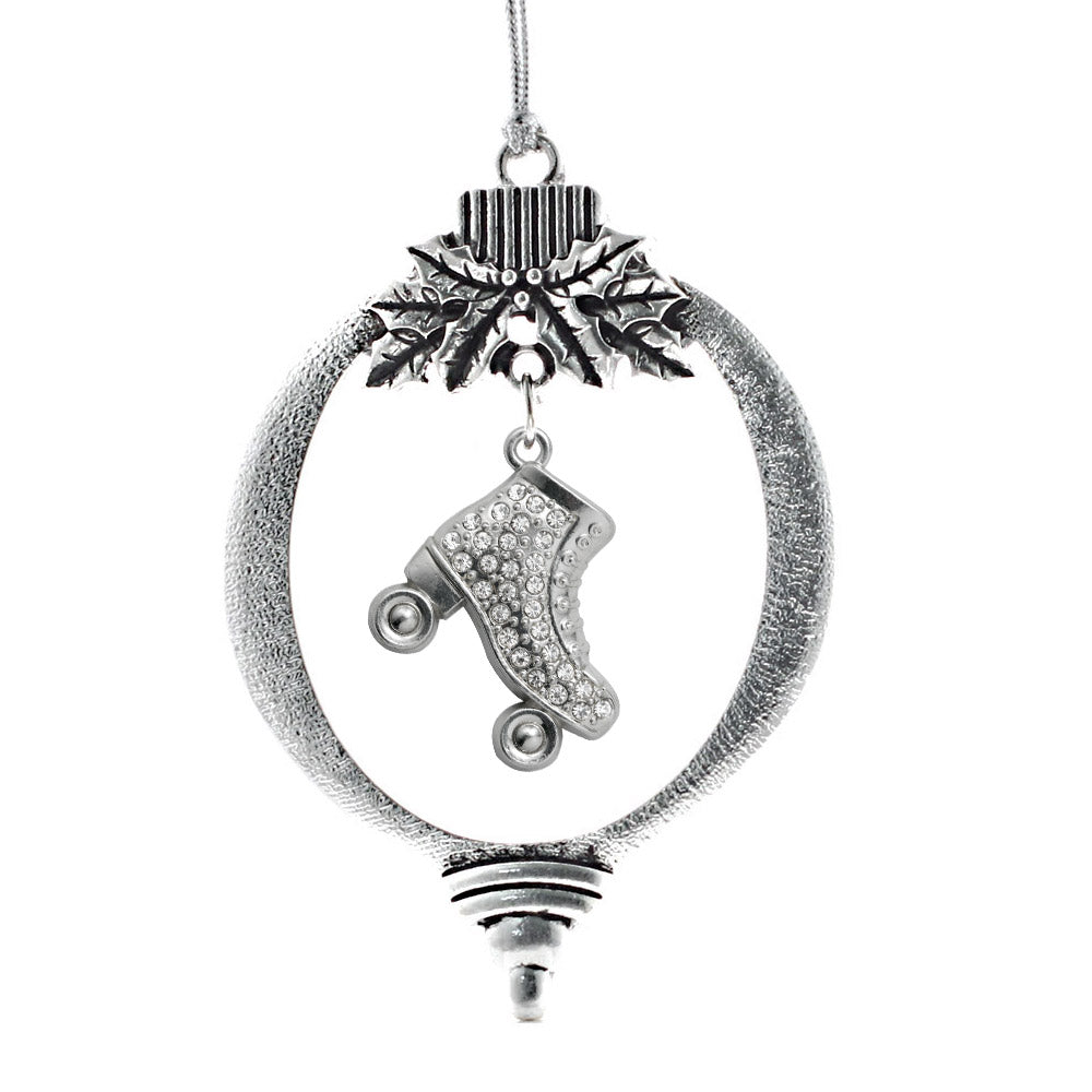 Silver Roller Skate Charm Holiday Ornament