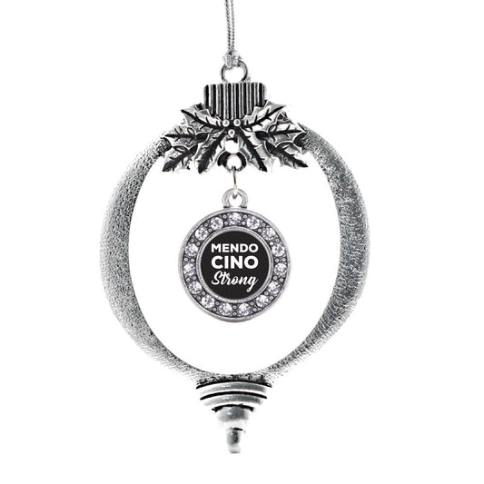 Silver Mendocino Strong Circle Charm Holiday Ornament