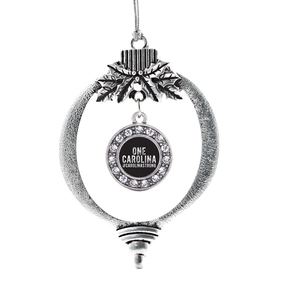 Silver One Carolina - #CarolinaStrong Circle Charm Holiday Ornament