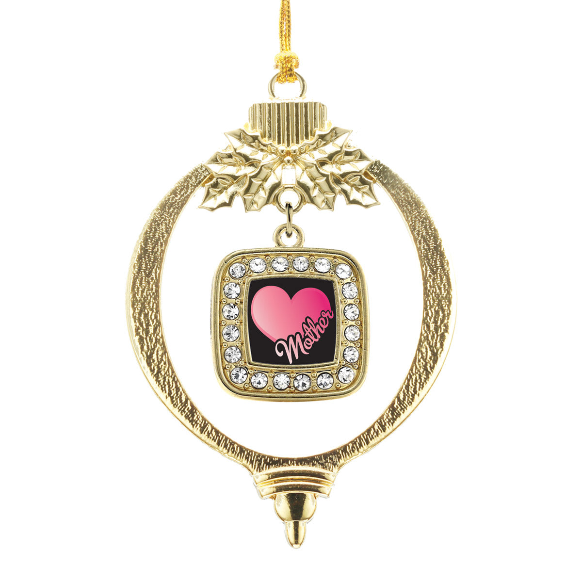 Gold Mother Square Charm Holiday Ornament