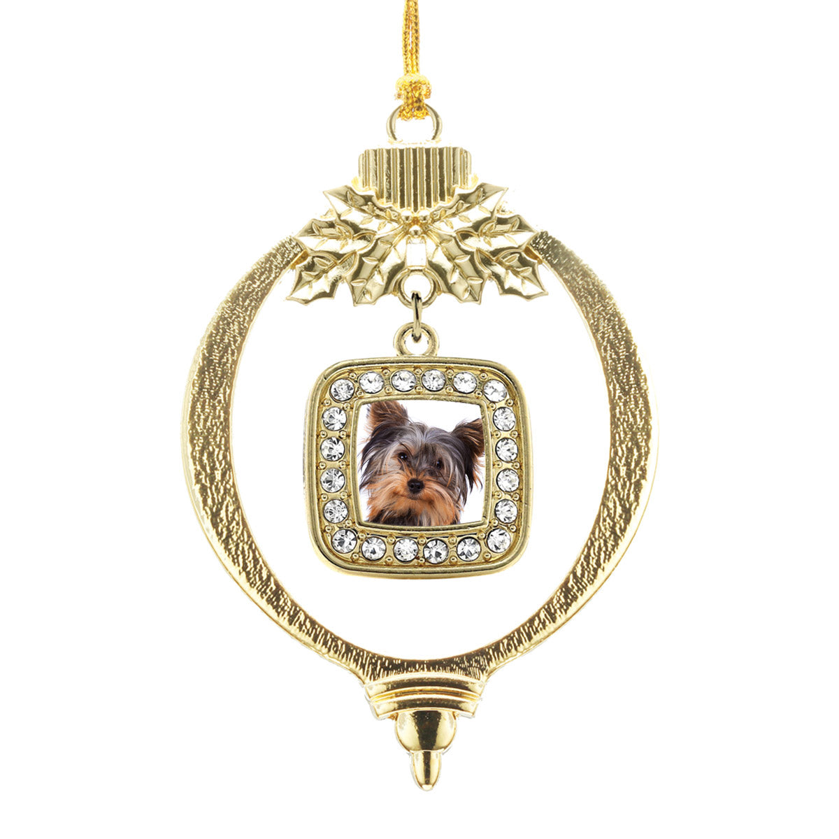 Gold The Yorkshire Square Charm Holiday Ornament